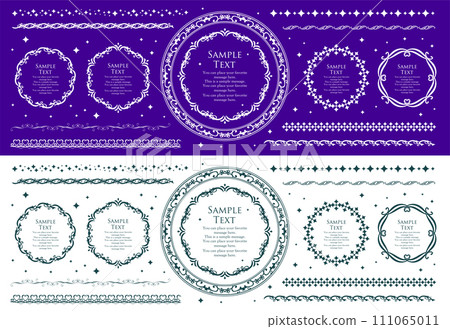 vintage frame. design template. gorgeous forehead set vintage frame. design template. gorgeous forehead set 111065011