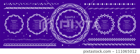 vintage frame. design template. gorgeous forehead set vintage frame. design template. gorgeous forehead set 111065012