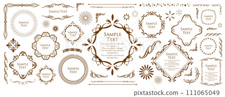 vintage frame. design template. gorgeous forehead set 111065049