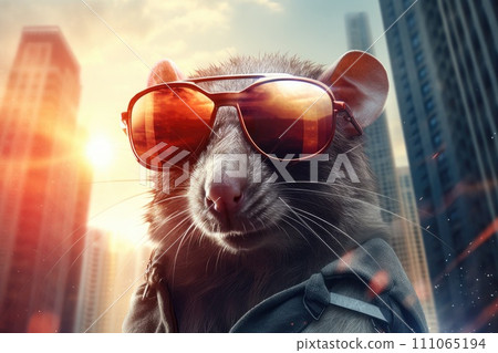 Rat with sunglasses hotsell