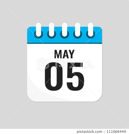 Icon page calendar day - 5 May 111066449
