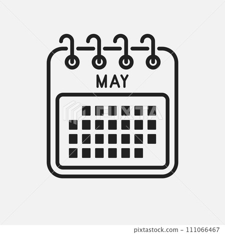 Vector template icon page calendar, month May 111066467