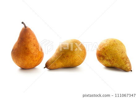 Pears isolated on white background with clipping path.. 111067347