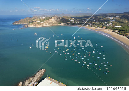 Aerial coastline of San Juan Del Sur Nicaragua Aerial coastline of San Juan Del Sur Nicaragua 111067616