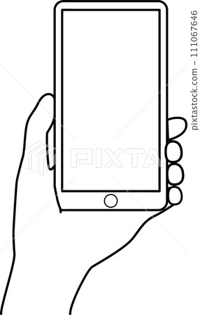 Hand with a smartphone 111067646