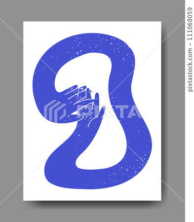Abstract wiggling gesticulating hands vector 111068059
