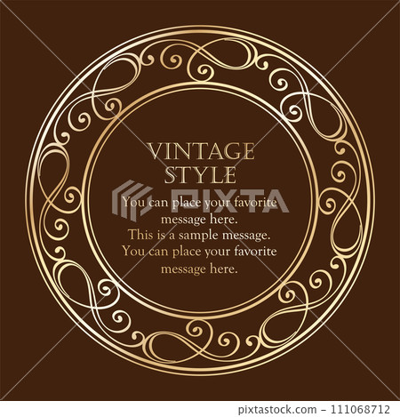 stylish antique frame 111068712