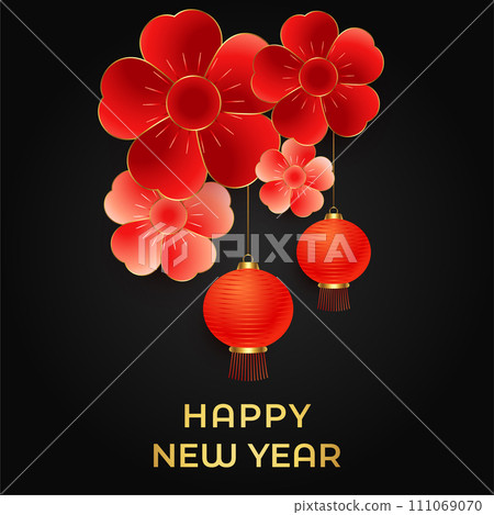 Happy Chinese New Year, celebrating 2024 Happy New Year banner, Chinese New Year background. Happy Chinese New Year, celebrating 2024 Happy New Year banner, Chinese New Year background. 111069070