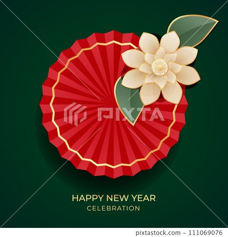 Happy Chinese New Year, celebrating 2024 Happy New Year banner, Chinese New Year background. 111069076