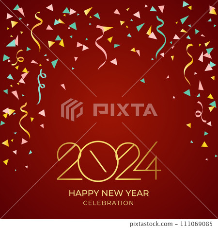 Happy Chinese New Year, celebrating 2024 Happy New Year banner, Chinese New Year background. 111069085