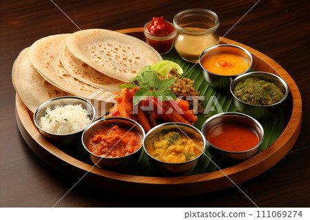 Authentic Indian Masala Dosa - Mouthwatering South Indian Delight Bursting with Aromatic Flavors 111069274