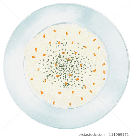 Butter rice with parsley and carrots 111069571
