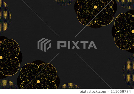 Japanese modern floral pattern Japanese paper_Flower illustration frame background Japanese modern floral pattern Japanese paper_Flower illustration frame background 111069784