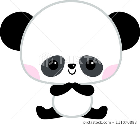 幼兒可愛的熊貓人物插畫 111070888