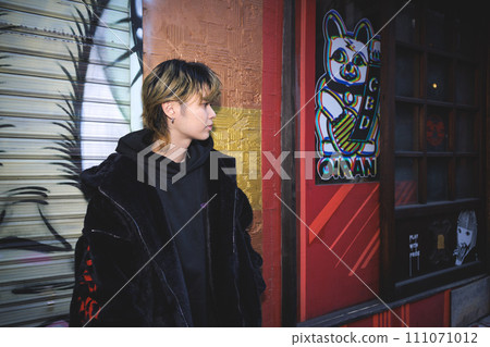 Male portrait alley wire mesh Male portrait alley wire mesh 111071012