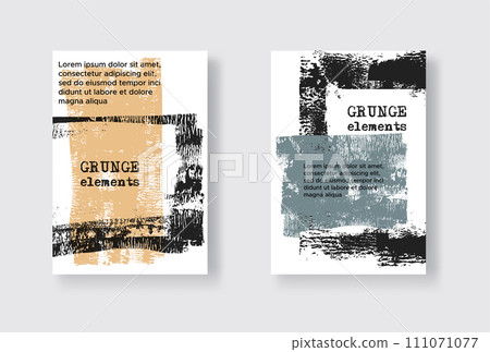 Collection of grunge covers with brush strokes. Collection of grunge covers with brush strokes. 111071077