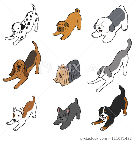 簡單可愛的狗狗插畫組合邀你來玩F 簡單可愛的狗狗插畫組合邀你來玩F 111071482