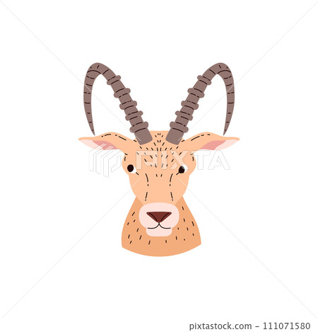 Capricorn zodiac symbol, Astrological zodiac vector icon, Goat head with horns, Capricorn Horoscope symbol wild animal Capricorn zodiac symbol, Astrological zodiac vector icon, Goat head with horns, Capricorn Horoscope symbol wild animal 111071580
