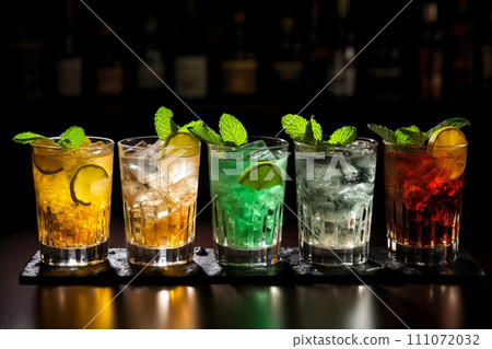 Popular Alcoholic Cocktails. Exquisite Assortment for Unforgettable Celebrations Popular Alcoholic Cocktails. Exquisite Assortment for Unforgettable Celebrations 111072032