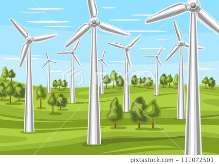 Vector illustration of Wind Power Farm 111072501