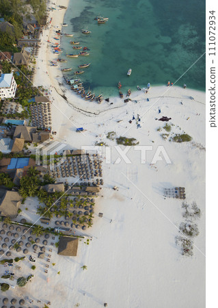 Birds view of Zanzibar beach concept of summer vacation 111072934