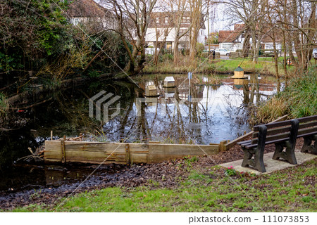 Middleton-on-Sea Pond and Village Green - Bognor Regis, West Sussex, England Middleton-on-Sea Pond and Village Green - Bognor Regis, West Sussex, England 111073853