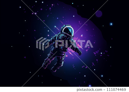 AI-generated content. Solitary Spacewalk in the Cosmos 111074469