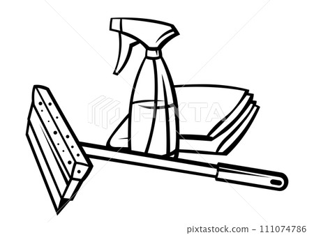 Housekeeping cleaning illustration. Background for service and advertising. Housekeeping cleaning illustration. Background for service and advertising. 111074786