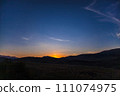 Sunrise over the mountains in the Altai Republic 111074975