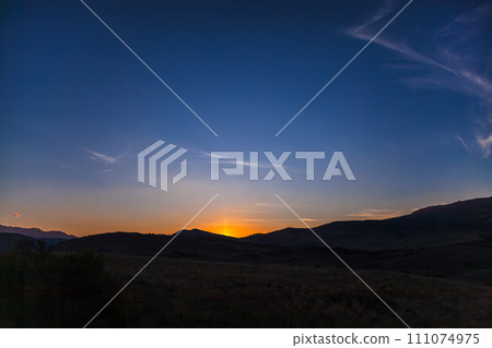 Sunrise over the mountains in the Altai Republic Sunrise over the mountains in the Altai Republic 111074975