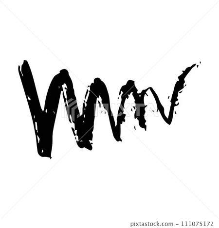 Scribble brush stroke charcoal curly line set illustation for background design 111075172