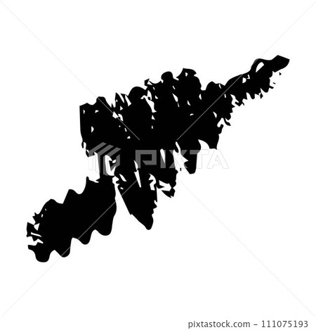 Scribble brush stroke charcoal curly line set illustation for background design 111075193