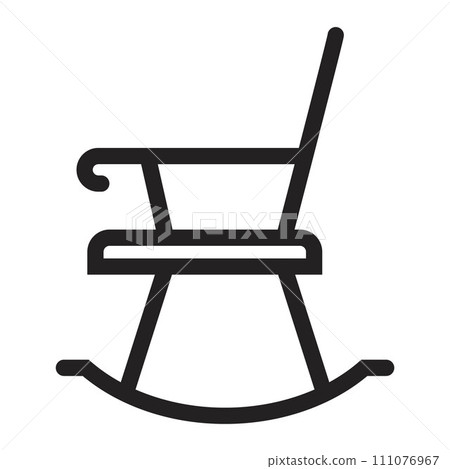 rocking chair icon. 111076967