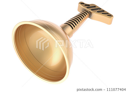 Golden Mini Plunger, 3D rendering 111077404