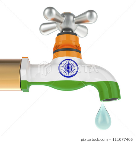 Water resources in India, drinking water of the India, 3D rendering Water resources in India, drinking water of the India, 3D rendering 111077406