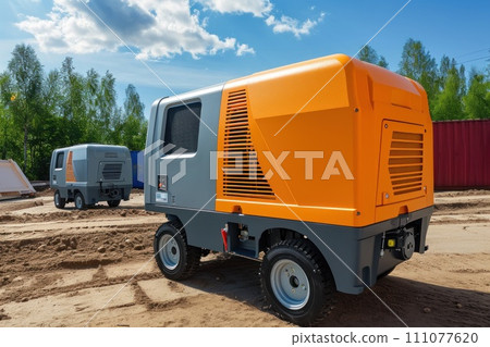 Universal compressor on construction site Universal compressor on construction site 111077620