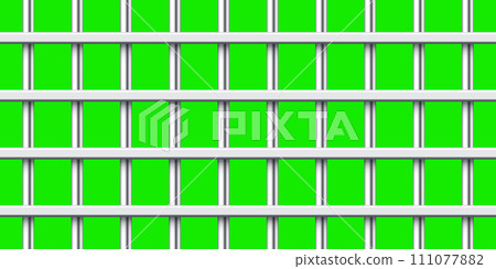 Shiny metal prison bars isolated on green chroma key. Detailed jail cage, prison iron fence. Criminal background mockup. Vector illustration Shiny metal prison bars isolated on green chroma key. Detailed jail cage, prison iron fence. Criminal background mockup. Vector illustration 111077882