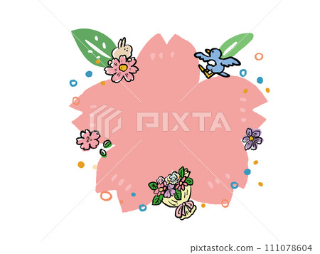 櫻花框架標題水彩風格簡單 櫻花框架標題水彩風格簡單 111078604