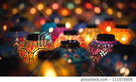 Beautiful Asian style lighting equipment “AI generated image” 111078606