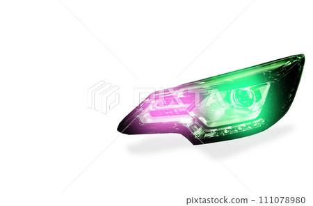 Car headlight technology white car led system 111078980