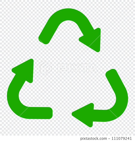 Recycle symbol icon. Green recycle or recycling arrows icon. Vector recycle sign Recycle symbol icon. Green recycle or recycling arrows icon. Vector recycle sign 111079241