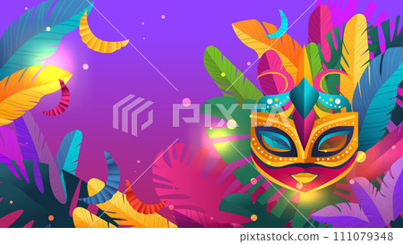 colorful masks brazilian festival holiday celebration greeting invitation postcard culture and tradition carnival party concept colorful masks brazilian festival holiday celebration greeting invitation postcard culture and tradition carnival party concept 111079348