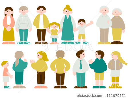 一組表情簡單平淡的人 一組表情簡單平淡的人 111079551