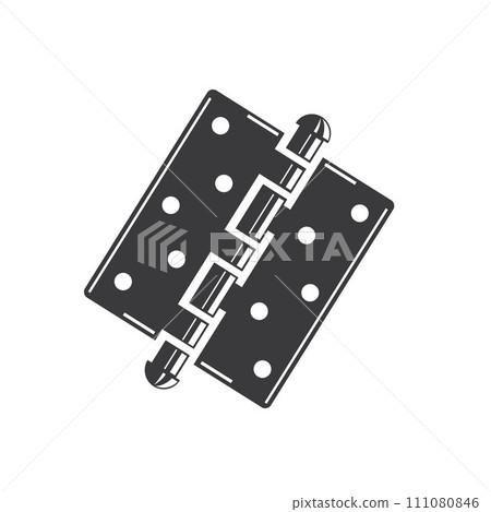 black door hinge icon vector element design template 111080846