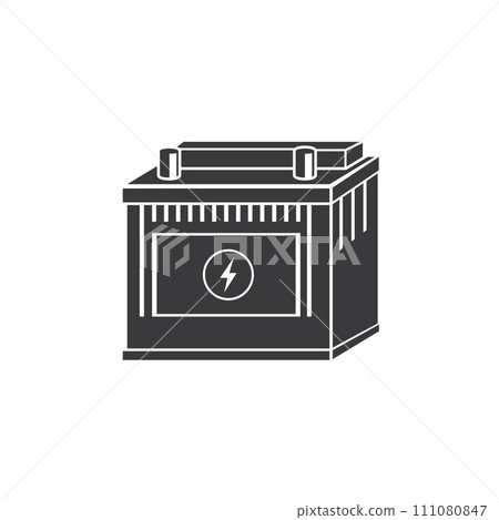 black car battery icon vector element design template 111080847
