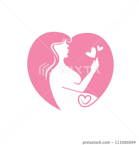 pregnant mother icon vector element design template pregnant mother icon vector element design template 111080894