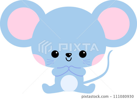 幼兒可愛的老鼠人物插圖 111080930