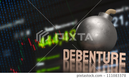 The Bomb and Debenture word on Business background 3d rendering The Bomb and Debenture word on Business background 3d rendering 111083378