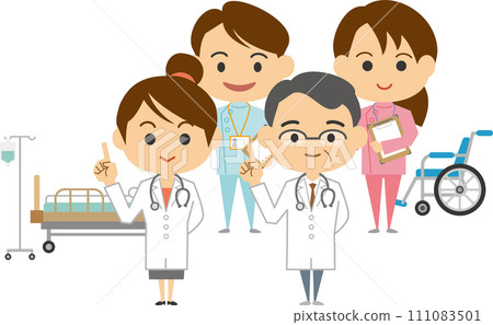 Image illustration of a medical worker 111083501
