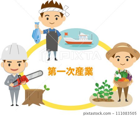 Image illustration of a man working in the primary industry 111083505